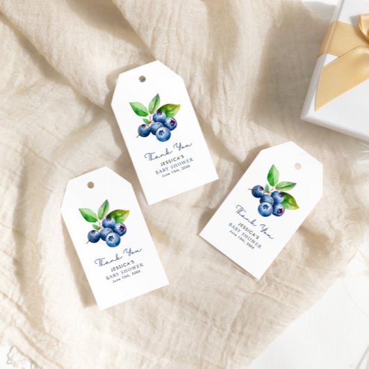 Berry Sweet Blueberries Babydusche Geschenkanhänger