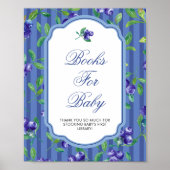 Berry Sweet Blueberries Babydusche Poster (Vorne)
