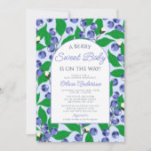 Berry Sweet Blueberry Arch Baby Dusche Einladung (Vorderseite)