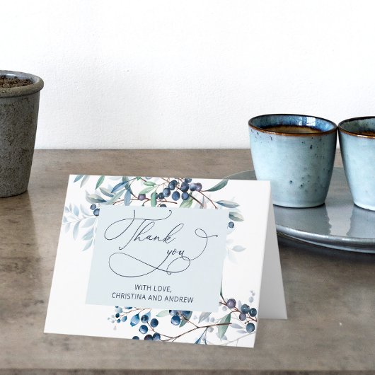 Berry Sweet Blueberry Baby Dusche Danke Karte