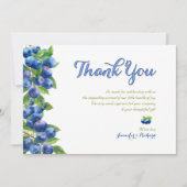 Berry Sweet Blueberry Baby Dusche Vielen Dank Dankeskarte (Vorderseite)