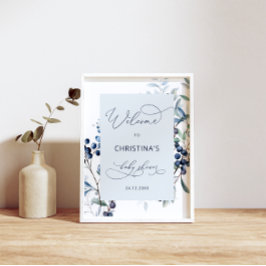 Berry Sweet Blueberry Baby Dusche Willkommenspende Poster