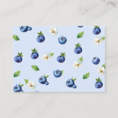 Berry Sweet Blueberry Baby Duwer Diaper Raffle Begleitkarte (Rückseite)