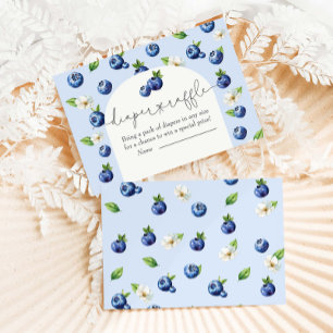Berry Sweet Blueberry Baby Duwer Diaper Raffle Begleitkarte