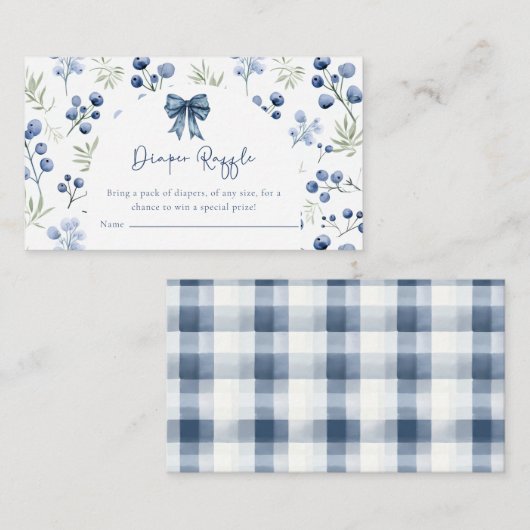 Berry Sweet Blueberry Baby Shooting Card Begleitkarte (Vorne/Hinten)