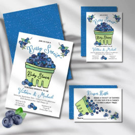Berry Sweet Blueberry Baby Showbücher für Baby Einladung