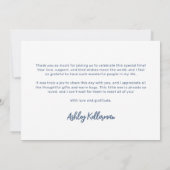 Berry Sweet Blueberry Baby Shower Dankeskarte (Rückseite)