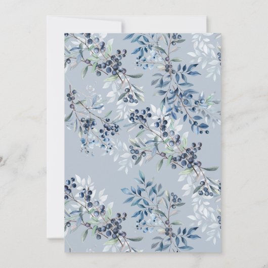 Berry Sweet Blueberry Baby Shower Einladung (Rückseite)