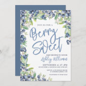 Berry Sweet Blueberry Baby Shower Einladung (Vorne/Hinten)
