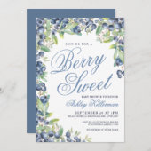 Berry Sweet Blueberry Baby Shower Einladung (Vorne/Hinten)
