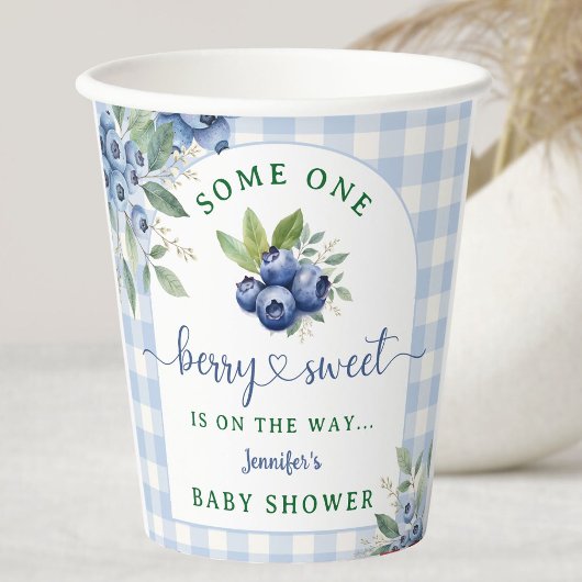 Berry Sweet Blueberry Baby Shower Pappbecher