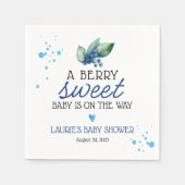 Berry Sweet Blueberry Baby Shower Serviette (Vorderseite)