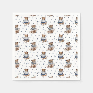 Berry Sweet Blueberry Bear Baby Boy Dusche Napkins Serviette