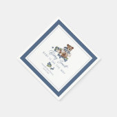 Berry Sweet Blueberry Bear Baby Boy Dusche Serviette (Ecke)