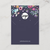 Berry Sweet Blueberry & Blume Earing Display Visitenkarte (Vorderseite)