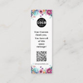 Berry Sweet Blueberry & Blume Lesezeichen Card Mini Visitenkarte (Vorderseite)