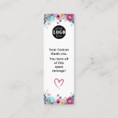 Berry Sweet Blueberry & Blume Lesezeichen Card Mini Visitenkarte (Rückseite)