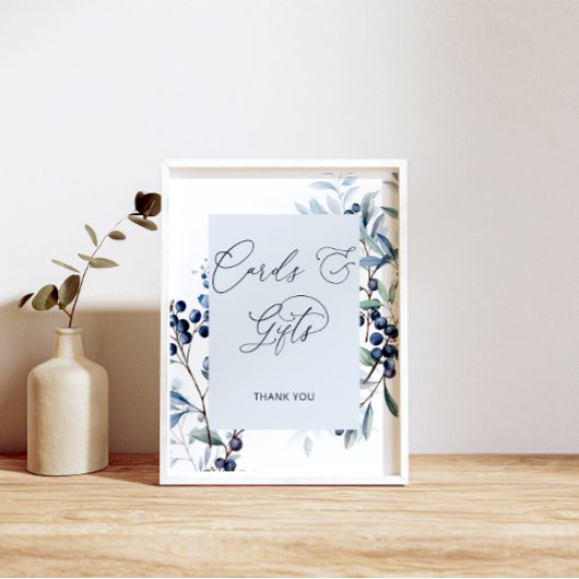 Berry Sweet Blueberry Cards and Gifts Poster