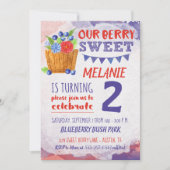 Berry Sweet Blueberry Fruit Birthday Einladung (Vorderseite)