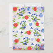 Berry Sweet Blueberry Fruit Birthday Einladung (Rückseite)