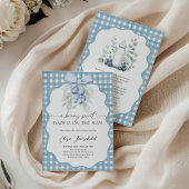 Berry Sweet Blueberry Gingham Baby Shower Einladung