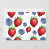 Berry Sweet & Blueberry Girl Birthday Party Foto Einladung (Rückseite)