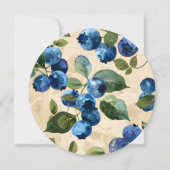 Berry Sweet Blueberry Theme Babydusche Einladung (Rückseite)