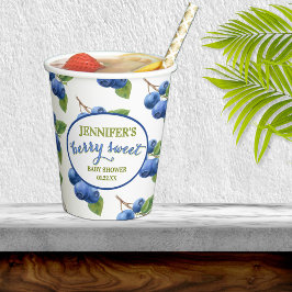 Berry Sweet Blueberry Theme Babydusche Pappbecher