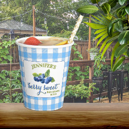 Berry Sweet Blueberry Theme Babydusche Pappbecher