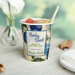 Berry Sweet Blueberry Theme Babydusche Pappbecher