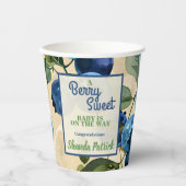 Berry Sweet Blueberry Theme Babydusche Pappbecher (Vorderseite)