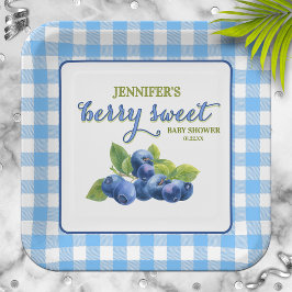 Berry Sweet Blueberry Theme Babydusche Pappteller