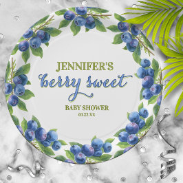 Berry Sweet Blueberry Theme Babydusche Pappteller