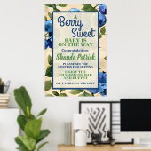 Berry Sweet Blueberry Theme Babydusche Poster (Heimbüro)