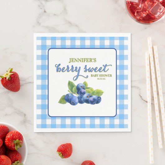 Berry Sweet Blueberry Theme Babydusche Serviette (Beispiel)