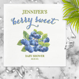 Berry Sweet Blueberry Theme Babydusche Serviette