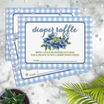 Berry Sweet Blueberry Theme Diaper Raffle