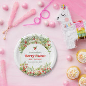 Berry Sweet Boho arch Wild Watercolor Strawberry Pappteller (Party)