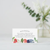 Berry Sweet Book Request or Book Book Book Card Visitenkarte (Stehend Vorderseite)