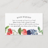 Berry Sweet Book Request or Book Book Book Card Visitenkarte (Vorderseite)
