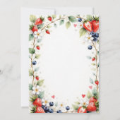 Berry Sweet Botanical Berries Garden Baby Shower Einladung (Rückseite)