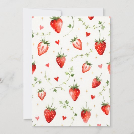 Berry Sweet Botanical Berries Script Baby Shower Einladung (Rückseite)