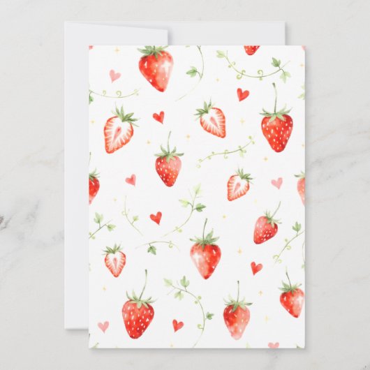 Berry Sweet Botanical Berries Vines Baby Shower Einladung (Rückseite)