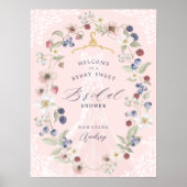 Berry Sweet Brautparty Dress Berries & Blume Poster (Vorne)