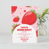 Berry Sweet Brautparty Einladung (Stehend Vorderseite)