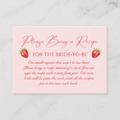 Berry Sweet Brautparty Recipe Anfrage Begleitkarte (Vorderseite)