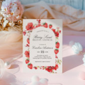 Berry Sweet Brautparty Strawberry Floral Einladung