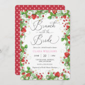 Berry Sweet Brunch mit Bride Brautparty Einladung (Vorne/Hinten)