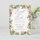 Berry Sweet Brunch mit Bride Brautparty Einladung (Stehend Vorderseite)