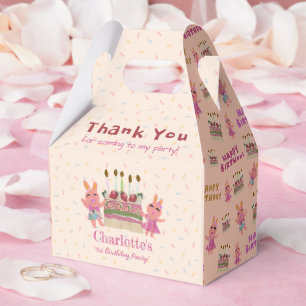 Berry Sweet Bunnies Rosa Kindergeburtstagsfeier Geschenkschachtel
